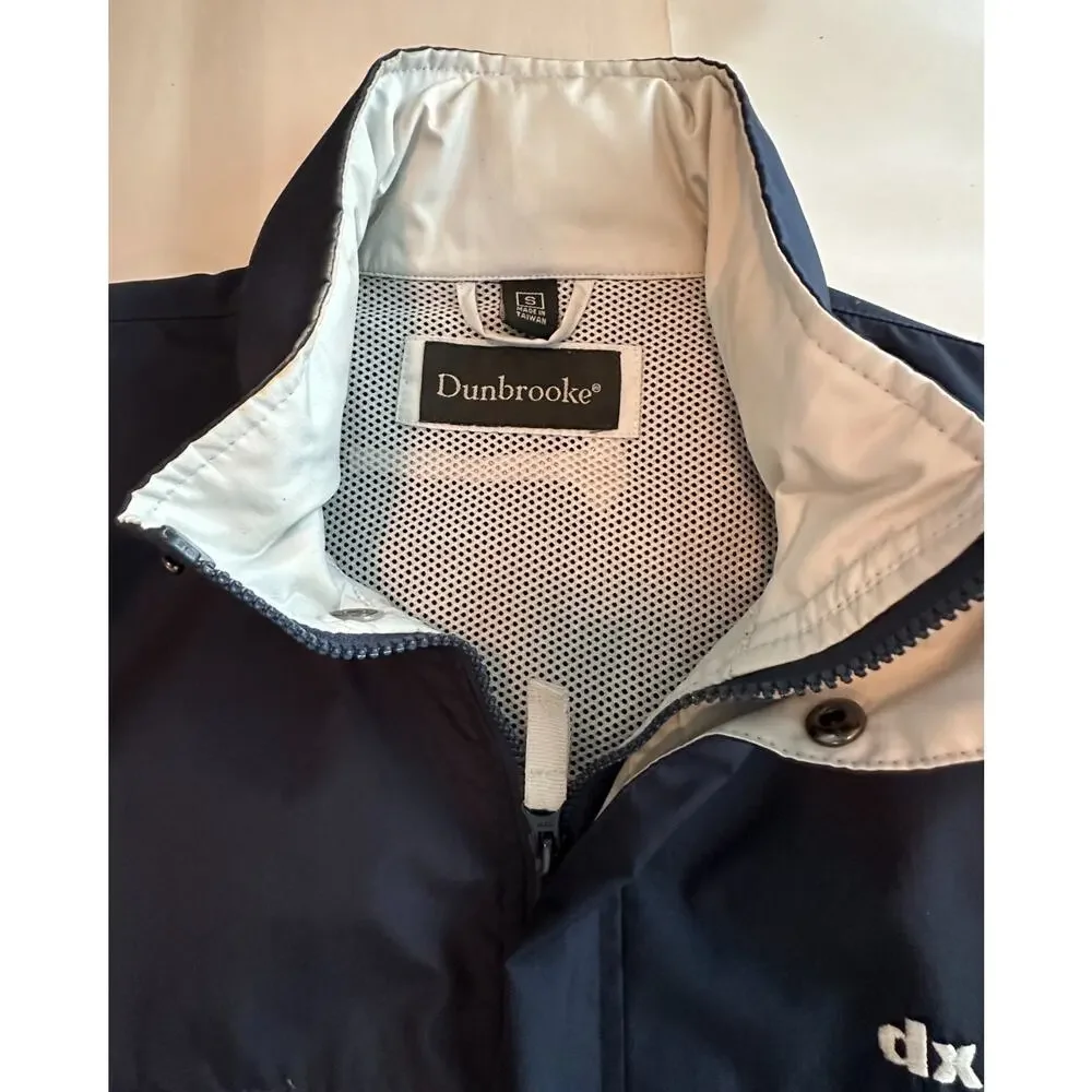 Dunbrooke DX Express Jacket Small Blue Full Zip Windbreaker Rain Jacket Golf